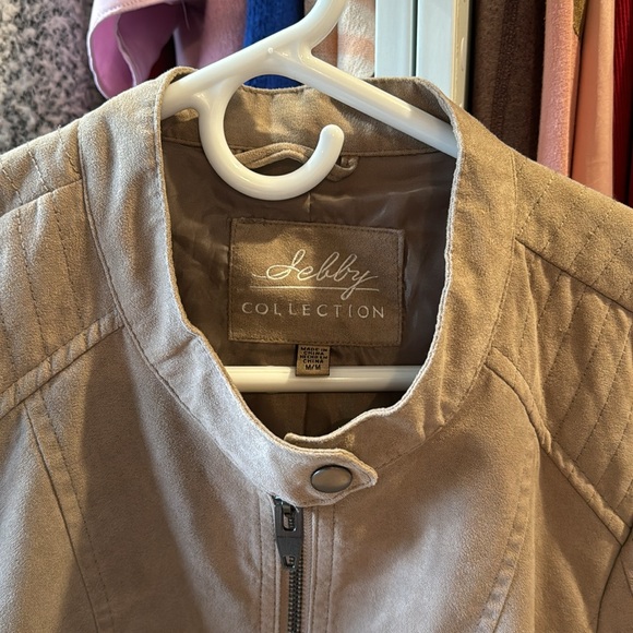 Sebby Collection Faux Suede Jacket in Tan - Picture 4 of 10